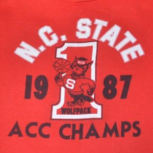 vintage NC STATE wolfpack basketball 1987 t-shirt carolina