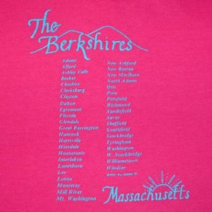 vintage BERKSHIRES moutains massachusetts t-shirt 80s pink