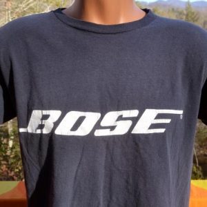 vintage 70s BOSE speakers t-shirt black rock music champion