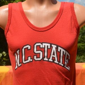 vintage NC STATE university tank top wolfpack wolf pack 70s