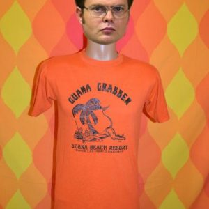 vintage BAHAMAS guana bay monkey t-shirt orange abaco