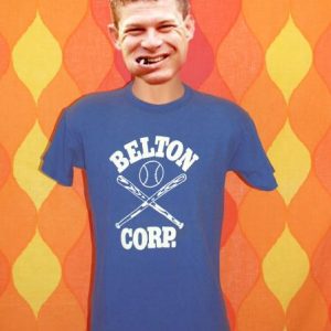 vintage BELMONT corp baseball softball uniform t-shirt