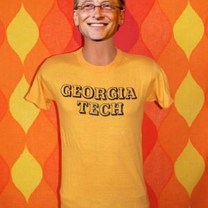 vintage GEORGIA TECH university atlanta college t-shirt gold