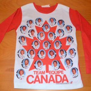 vintage 1976 OLYMPICS canada hockey team photo t-shirt 70s