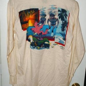 Vintage Rainbow Graphics Ocean Life Pale Yellow L/S Shirt