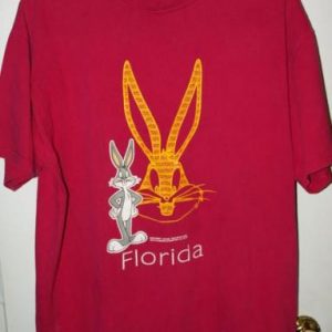 Vintage 1992 Bugs Bunny/Florida Velva Sheen T-Shirt