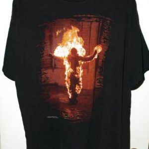 Vintage 90s Blue Grape Rammstein Burning Man T-shirt