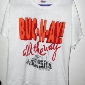 Vtg 90s Tampa Bay Buccaneers Buc-N-Ay All The Way T-shirt