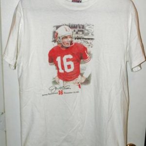 Vintage 90s Joe Montana Jersey Retirement T-shirt