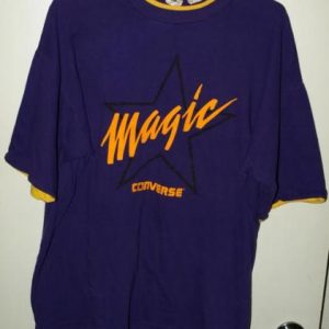 Vtg 90s Converse Magic Purple Gold T-shirt