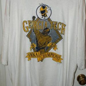 Vintage 1990 Georgia Tech Football National Champs T-shirt