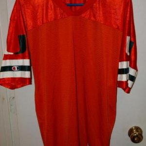 Vintage University Miami Hurricanes Blank Football Jersey