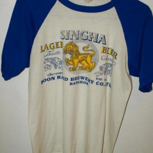 Vintage Early 80s Singha Brewery Bangkok T-shirt