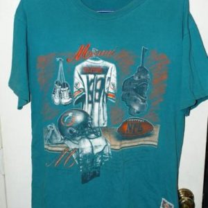 Vtg Nutmeg Mills Miami Dolphins Locker Room T-shirt