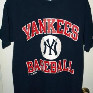 Vintage Champion 1995 New York Yankees Block Letter T-shirt