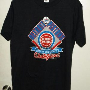 Vtg 80s Detroit Pistons Bad Boys NBA Finals East Champs Tee