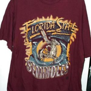 Vintage 90s FSU/Florida State Seminoles Mascot T-shirt