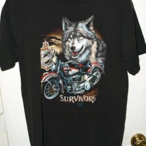 Vtg 1991 Harley Davidson 3D Emblem Daytona Survivors T-shirt