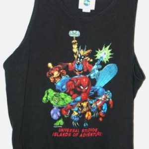 Vtg Univ Studios Islands Adventure Marvel Comics Tank Top