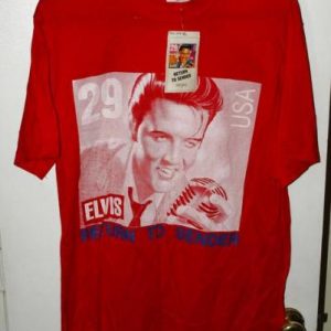 Vtg NWT USPS Elvis Presley Return To Sender Stamp T-shirt