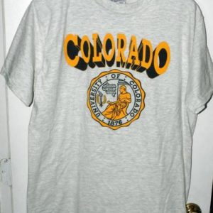 Vtg 90s Velva Sheen University Colorado Buffaloes T-shirt