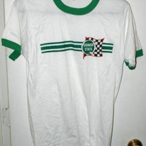 Vintage 50/50 Quaker State Motor Oil Ringer T-shirt