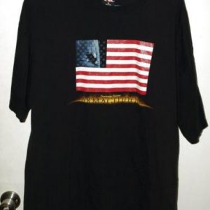 Vtg 90s Armageddon Movie US Flag Promo T-shirt