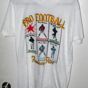 Vtg 80s/90s NFL Football Fantasy 5 Black Quarterback T-shirt