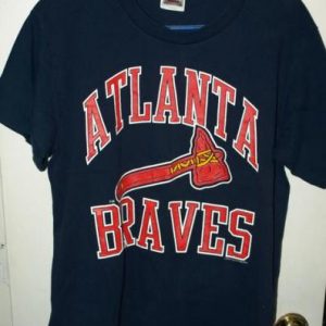 Vintage 1989 Logo 7 Block Letter Atlanta Braves T-shirt