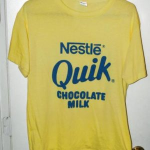 Vintage 80s/90s Ched Nestle Quik Chocolate Milk Logo T-shirt