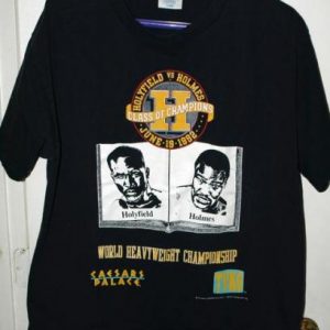 Vtg Holmes Holyfield World Heavyweight Championship T-shirt