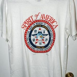 Vtg 1991 Spirit Of America POW/MIA Forgotten Heroes T-shirt