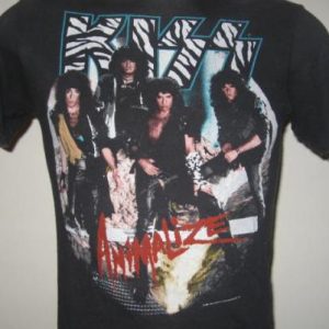 Vintage 1985 Kiss Animalize Concert T-Shirt XS