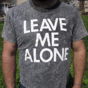 Vintage 90s Overdye Fantasy "LEAVE ME ALONE" Novelty T-shirt