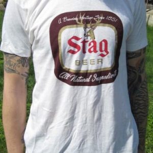 Vintage Stag Beer Logo T-shirt