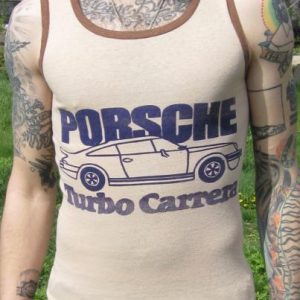 Vintage 1970s Porsche Turbo Carrera Muscle Tank T-shirt