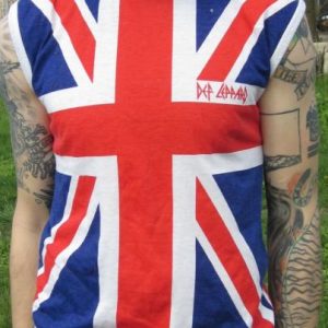 Vintage Def Leppard Union Jack Sleeveless T-shirt