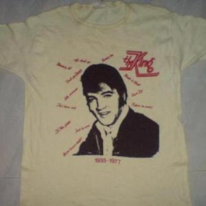 VINTAGE ELVIS PRESLEY T- SHIRT 1970s