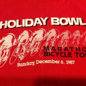 Vintage Holiday Bowl Marathon Bicycle Tour T-Shirt