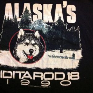 Vintage 1990 Alaska's Iditarod 18 T-shirt