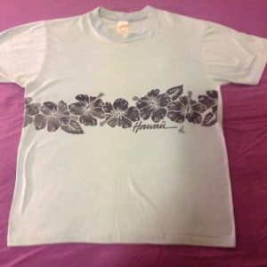 Vintage Hawaii Orchid Band T Shirt Polly Tees