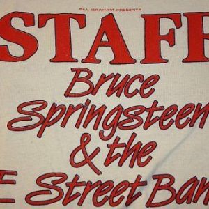 M * vintage 80s 1985 BRUCE SPRINGSTEEN oakland STAFF t-shirt