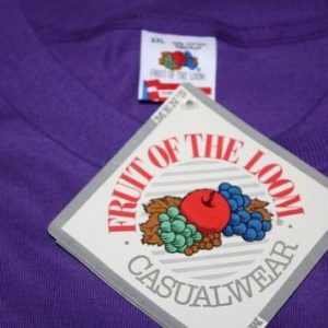 XXL * NOS vtg 1991 purple BLANK shirt w/ orig tag