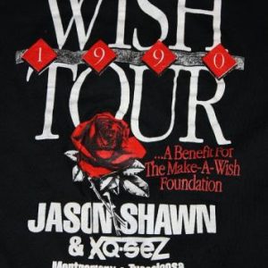 L vtg 1990 MAKE A WISH tour shirt * jason shawn xq-sez