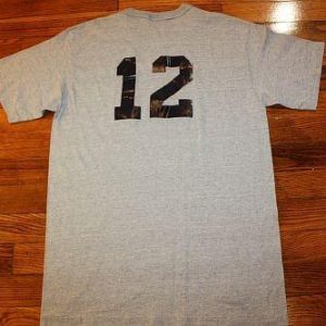 S * Vintage 80s blank front #12 heather gray t shirt