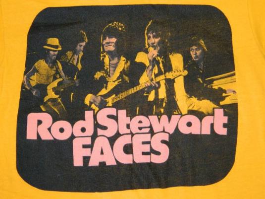 Vintage THE FACES 70S ROD STEWART T-Shirt tour concert small