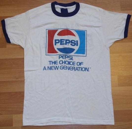 Vintage 80's Pepsi Generation Bangor Maine Football T-Shirt