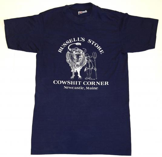 Vintage 1980s COWSHIT CORNER MAINE T-Shirt Funny 80's