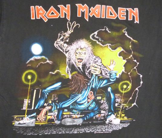 Iron Maiden 1991 No Prayer For Dying Vintage T Shirt Dates