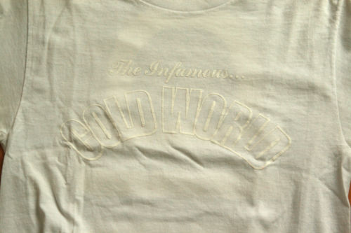 Vintage Cold World white on white shirt tee Vintage Cold World white on white shirt tee